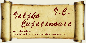 Veljko Cvjetinović vizit kartica